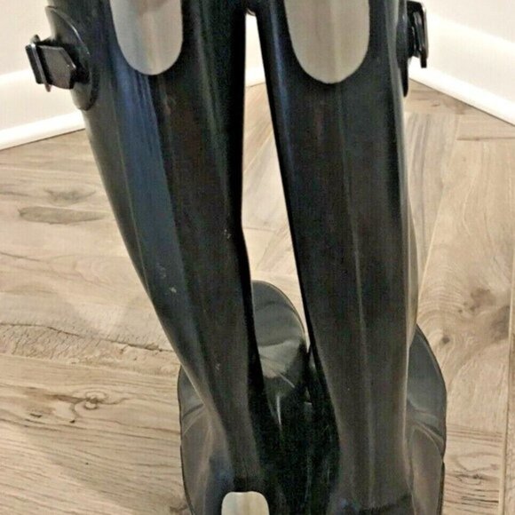 HUNTER Black Tall Rubber Kids Youth Classic Rain Snow Boots Boys 4 Girls 5 Just - Picture 4 of 9